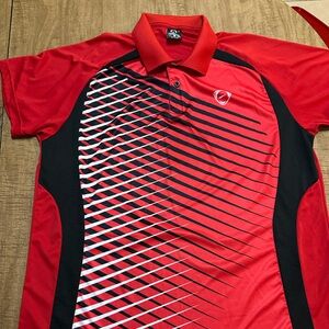 Sporto Red and Black Men's Athletic Polo